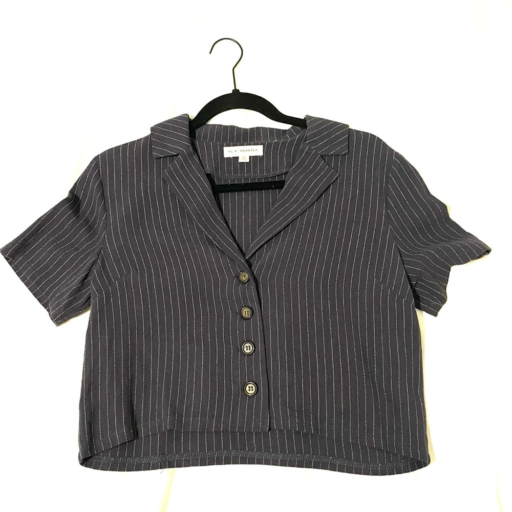 NWOT cropped blazer shirt (S)